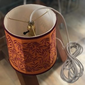 Orange Brocade Embroidered Lamp